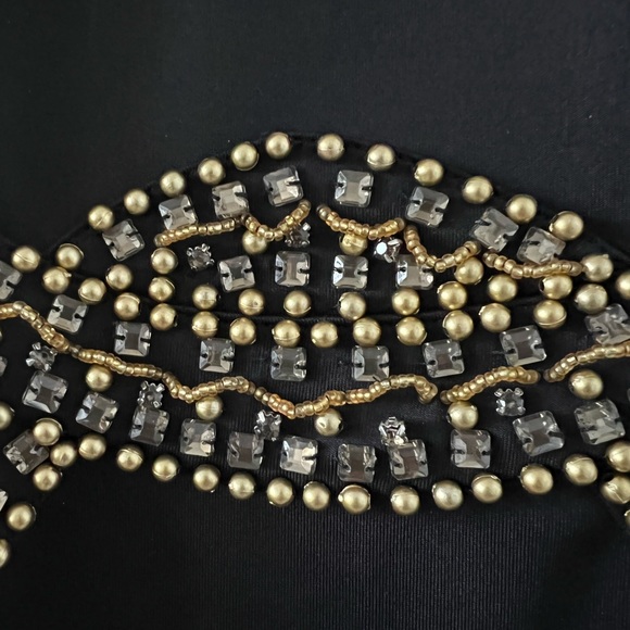 Beautiful beaded black dress - Picture 3 of 3